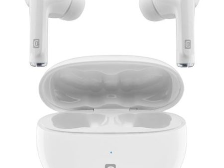 Auriculares Bluetooth Cellularline TWS Flick Branco on Sale