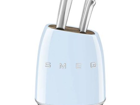 Bloco + 6 Facas Smeg KBSF02PB - Azul Online now