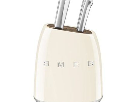 Bloco + 6 Facas Smeg KBSF02CR - Creme Hot on Sale