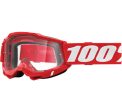 100% Accuri 2 Goggles Red with Clear Lens For Sale