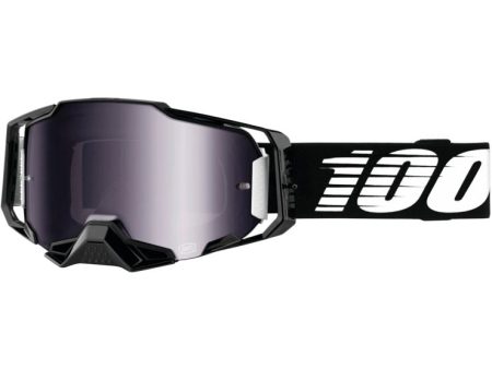 100% Armega Goggles Black with Silver Mirror Lens For Cheap